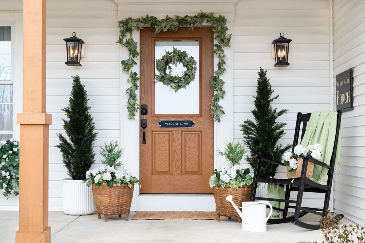 A Blooming Porch Scene from Photo Shoot