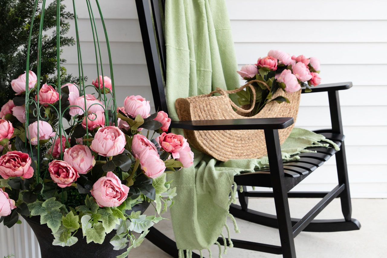 A Blooming Porch Scene from Photo Shoot