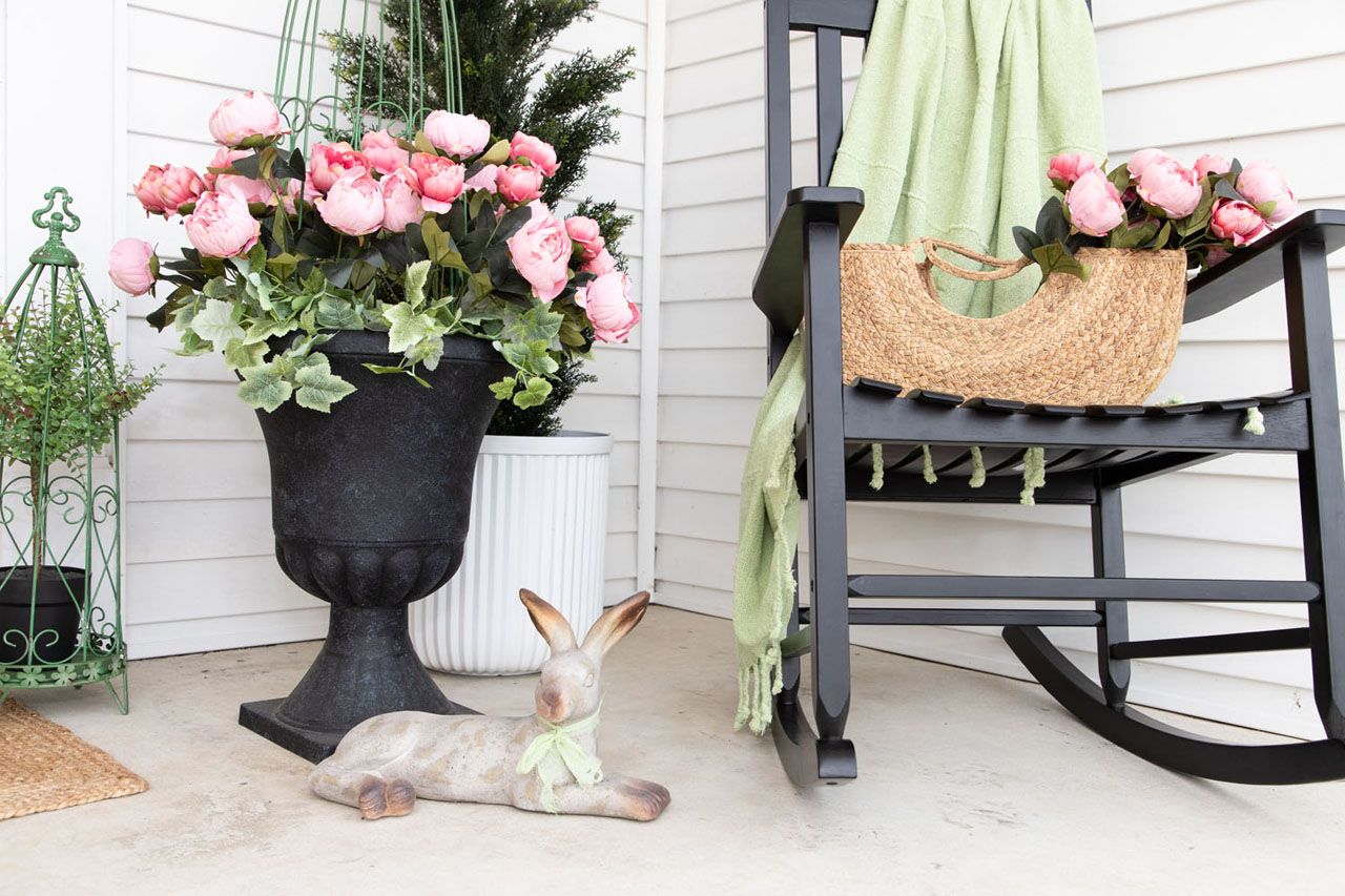 A Blooming Porch Scene from Photo Shoot