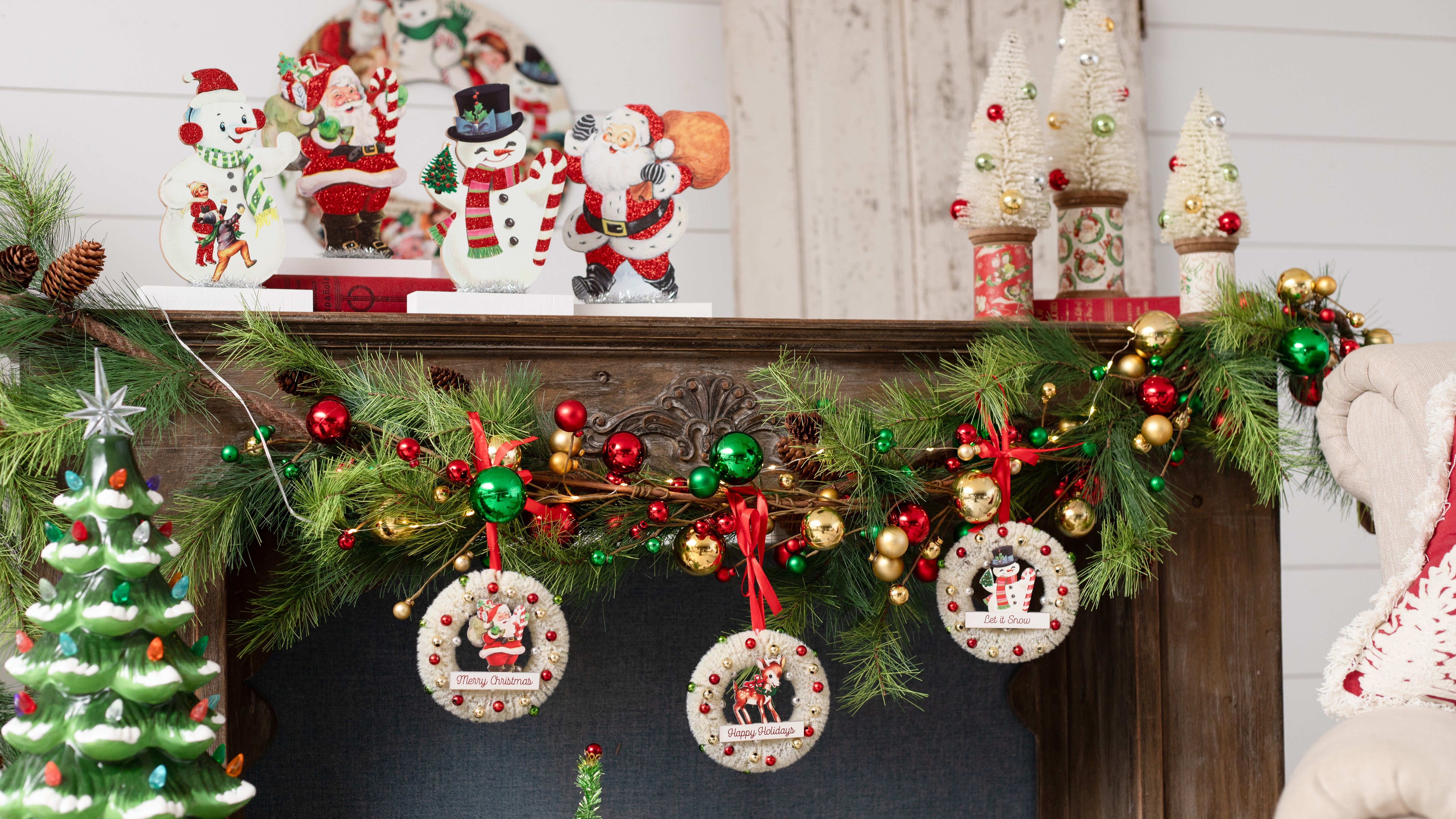 A Vintage Holiday Display Room Scene