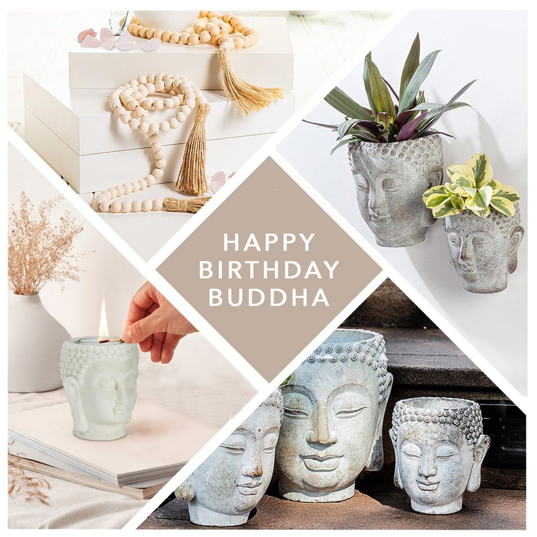 Happy birthday Buddha! Let's celebrate over two millennia of the great Gautama with our Buddhist-themed lighting, decor and accessories. A perfect way to reflect this day of enlightenment. 🙏📿🤍🤍⁠ ⁠