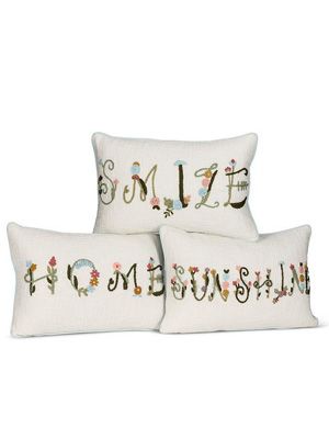 Embroidered Pillows