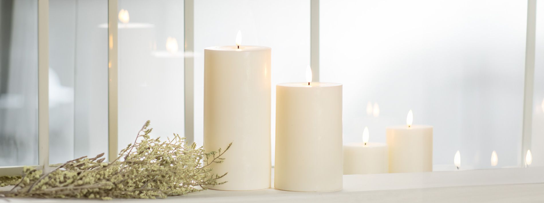 white candles