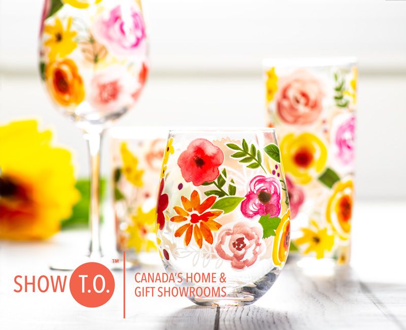 floral glassware