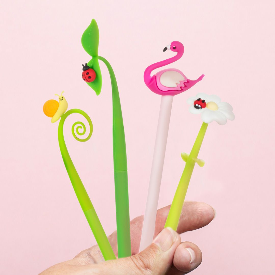 Just in! Add fun and flair to writing with our unique wobbly pens! 🦩🐌🐞🍃⁠