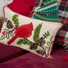 Cushion with cardinal design