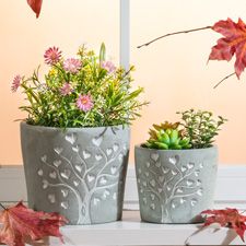 jardiniere en motif des coeurs