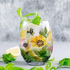 verre avec abeilles