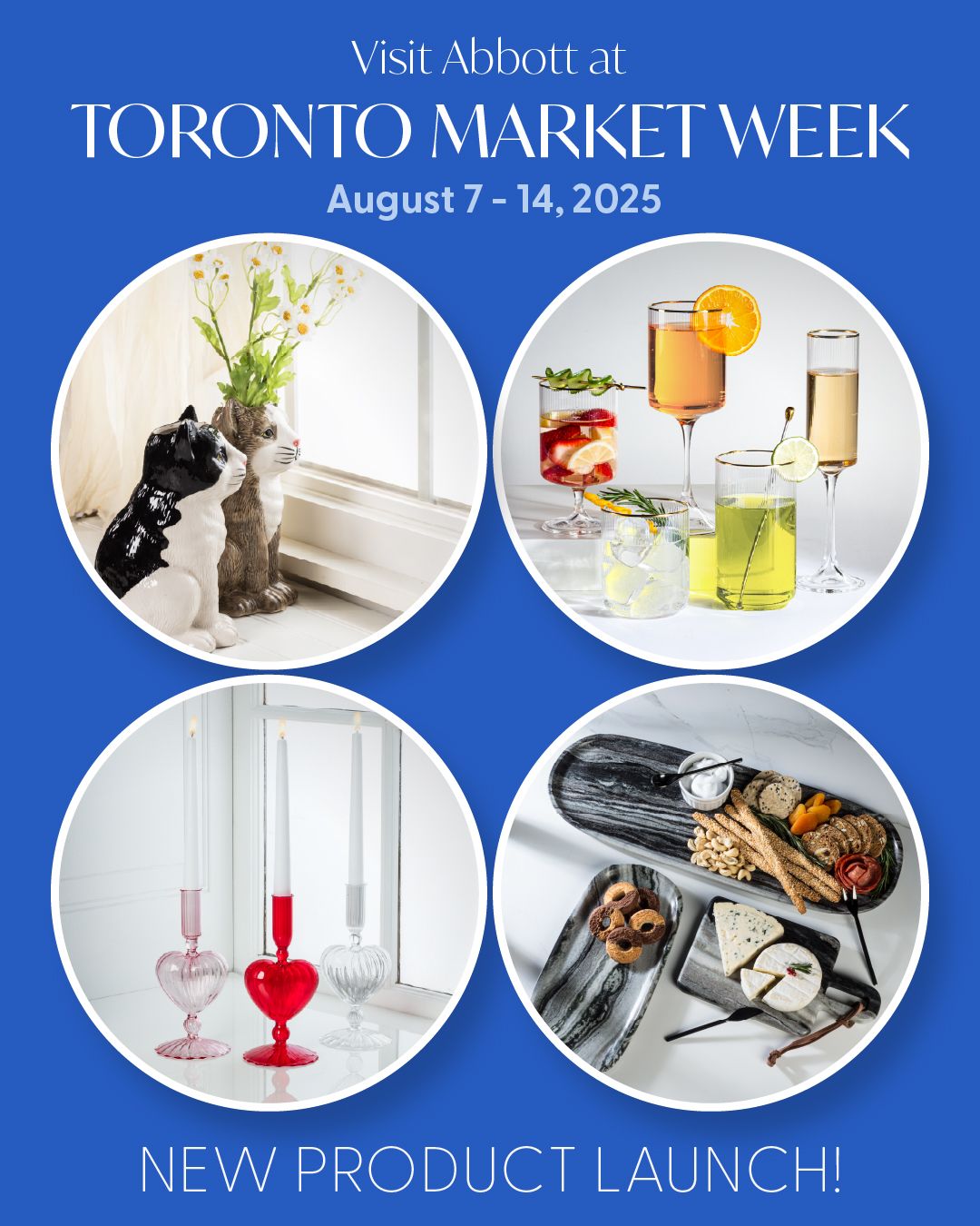 Plan your visit to Toronto Market Week! 👌✨️💙⁠ August 7-14, 2025⁠ ⁠ Take advantage of dating, discounts and free freight with our Spring Booking Program. Plus, view hundreds of just-launched items in person, many in stock and shipping now! ⁠