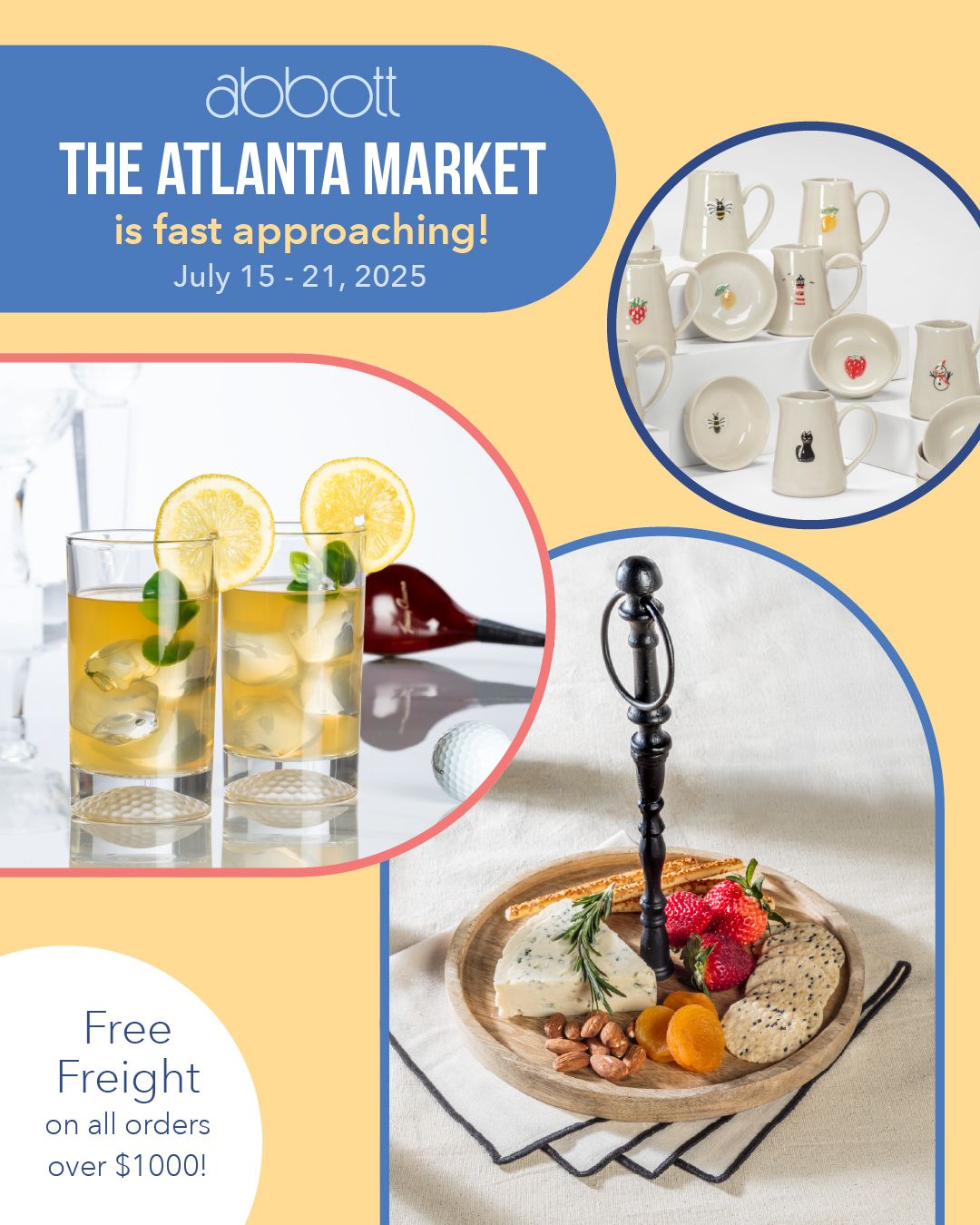 The Atlanta Market is fast approaching! Visit us and view hundreds of new products and receive Free Freight on all orders over $1000! Also, check out our 2025 Holiday Collection. 😄✨️👌⁠