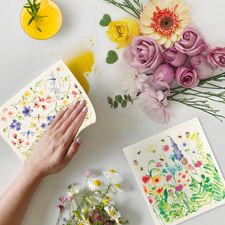 Floral dishcloths