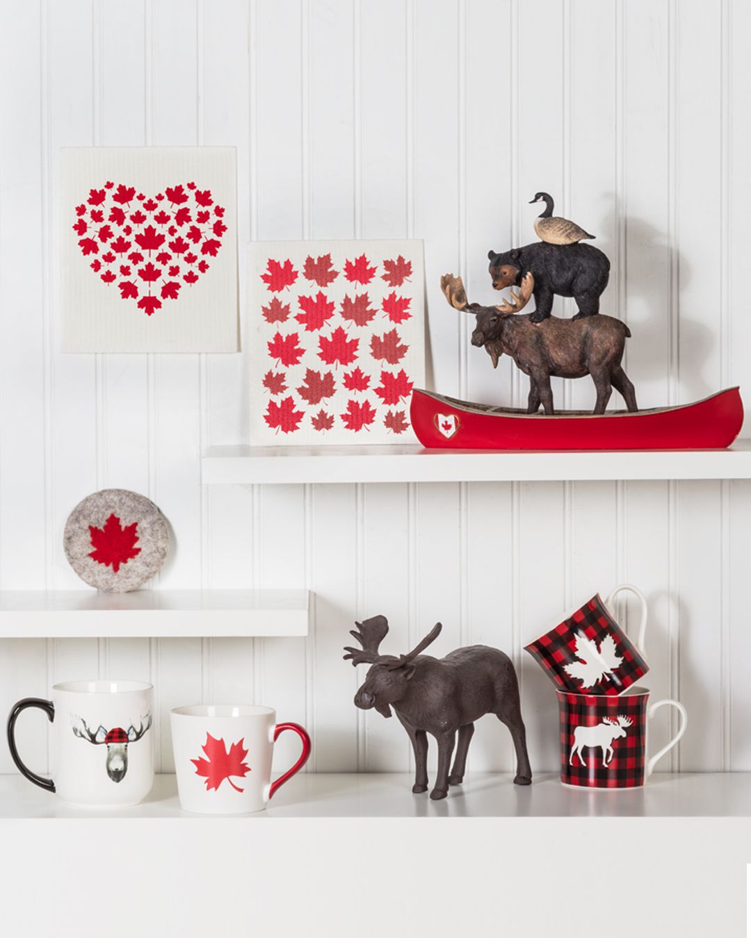 Get ready to celebrate the maple leaf, moose and the Canadian goose: Canada Day is coming soon! Share some Canuck love with our wall art, mugs, accessories and more. A great way to bring national pride to your shop! 🍁🍁🍁⁠