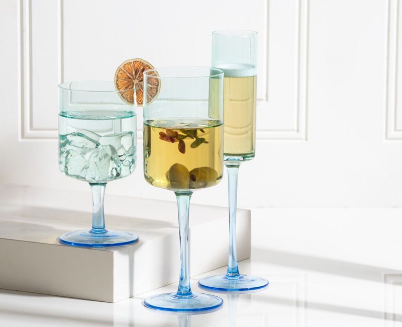 Blue glassware