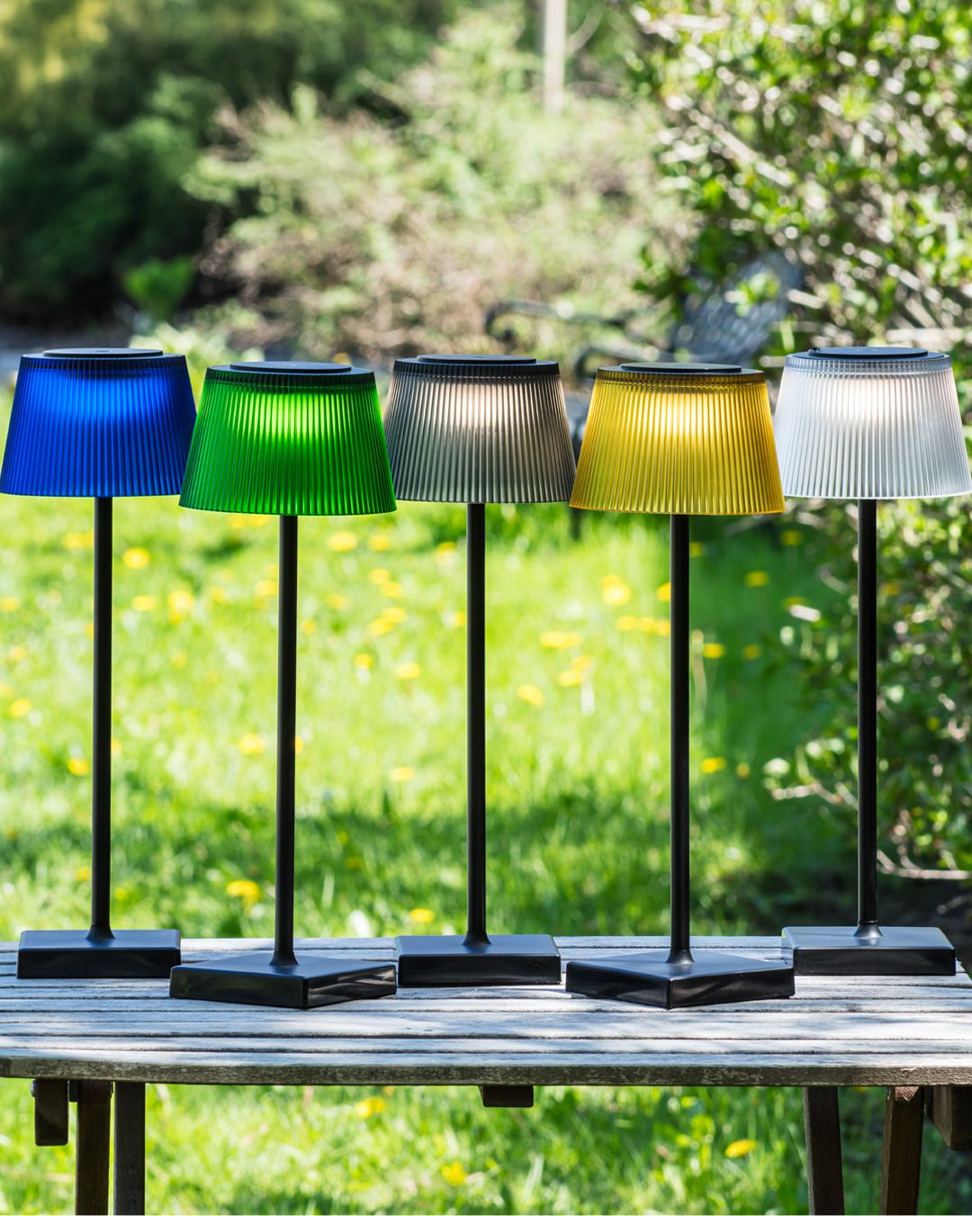 Our Outdoor LED Lamps are great for rain or shine! Perfect for the backyard patio or for outdoor dining, our portable lamps are rechargeable, cordless and have multiple touch-activated light levels. All models shown are water-resistant, and some are solar powered too. ✨️🛋️🩶💙💚⁠