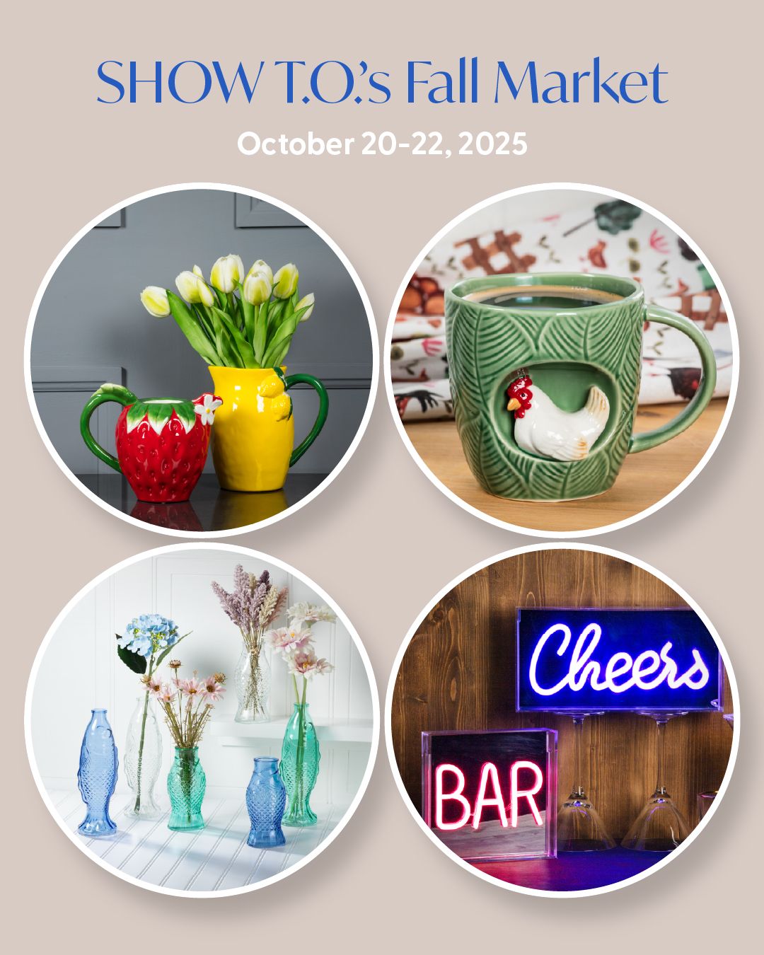 SHOW T.O.’s Fall Market starts in two weeks! Visit us at the International Centre and explore our newest arrivals, secure your 2026 Spring Booking Program order, and enjoy exclusive showroom-only promotions. No appointment required, walk-ins welcome! 🩶🤎💚⁠