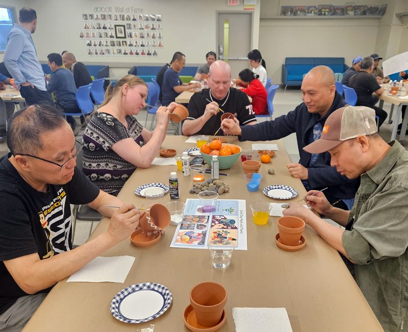 Abbott staff at an activity