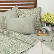 floral pillow and throw