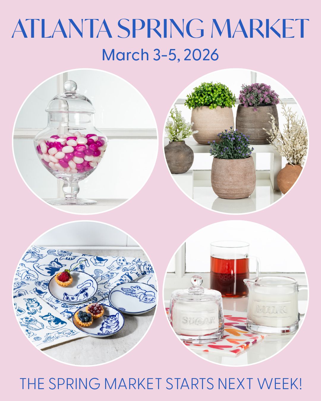 The Atlanta Spring Market starts next week! Get your business blooming at this exciting mid-season event, and receive free freight on orders over $1000! 🏵️🌼🌷⁠