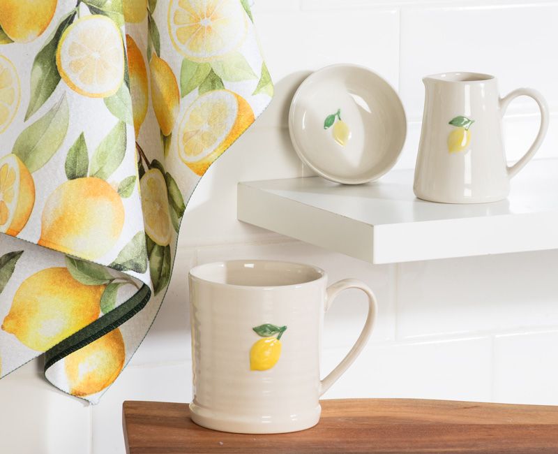 Des choses en motif des citrons