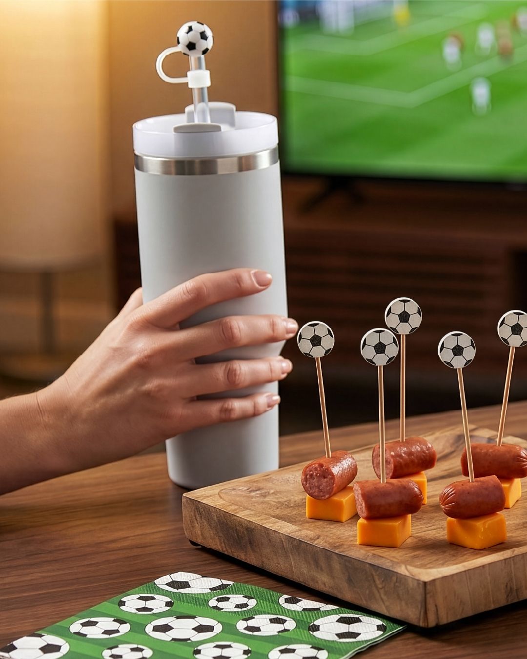 Score big this Father's Day with our sports-themed jumbo straws, beer glasses, and accessories. Perfect for kicking off game days and the World Cup! ⚽️🏈🏒⁠