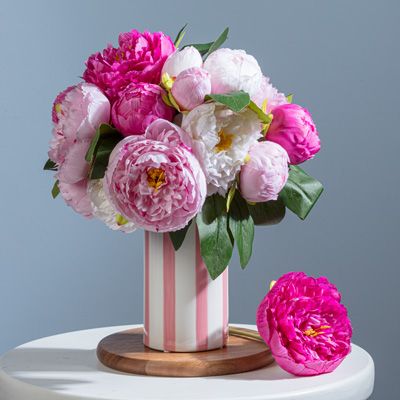 Faux floral peonies