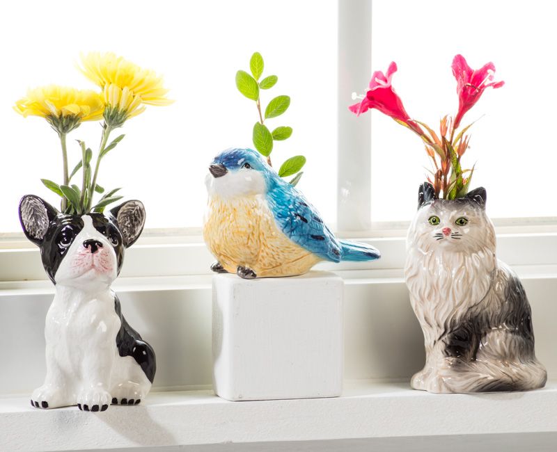 small animal shaped vases