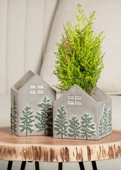 Pine tree themed planters