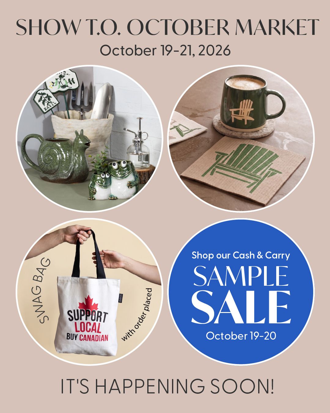 It's happening soon! For three days only, visit our showroom and receive $100 off orders of $1000 or more! Plus, shop our Cash & Carry Sample Sale while you're here— arrive early for the best selection. We can't wait to see you!⁠