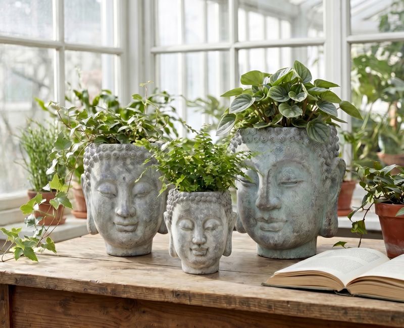 Cement head planters