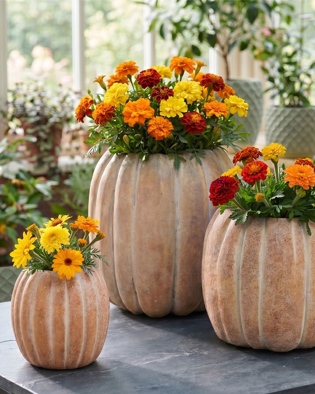 These planters are the pick of the patch! Give your favourite plants an autumnal home with our popular pumpkin, acorn and fall leaves planters. Crafted out of cement, these rustic pieces are perfect for seasonal decorating with fall flowers and foliage. 🎃🐿️🍂🤎🧡⁠