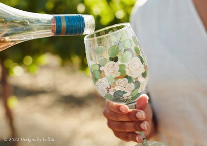 Wine Pouring Into Lolita Glass