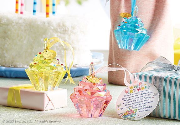 Facets Cupcake Ornaments