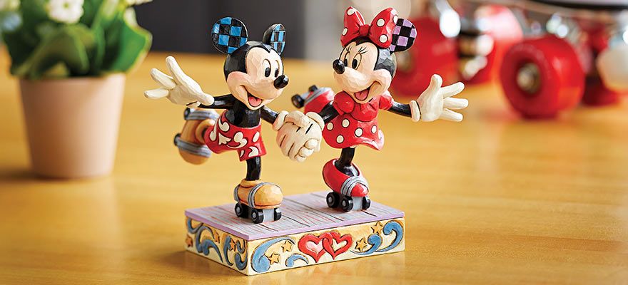 Mickey Mouse and Minnie Mouse