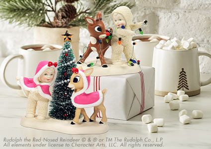 Rudolph snowbabies figurines