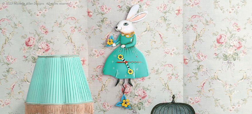 Allen Designs Bunny Wall Clock