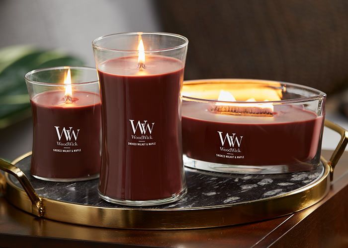 Woodwick Candles on Table Tray