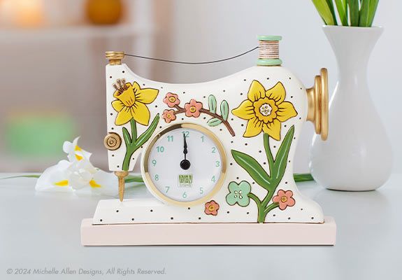 Allen Design Sewing Machine Clock