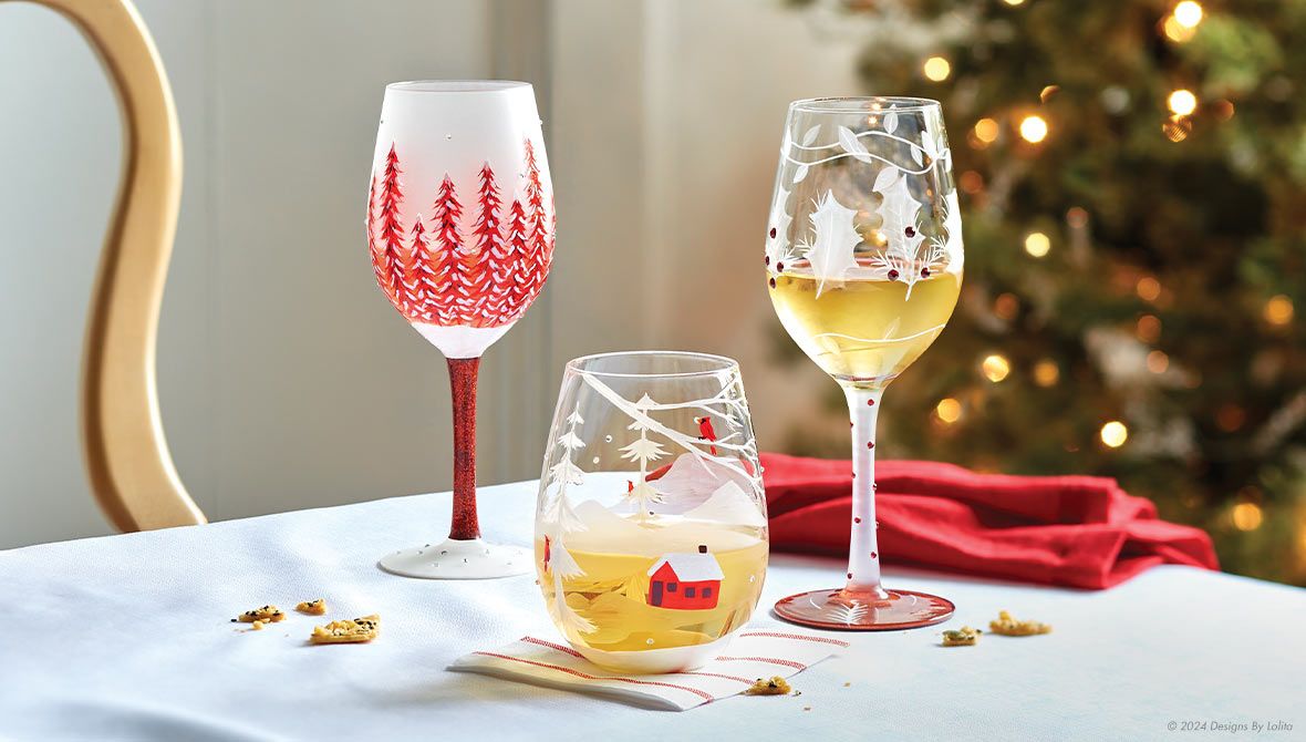 Lolita Red Holiday Cocktail Glasses