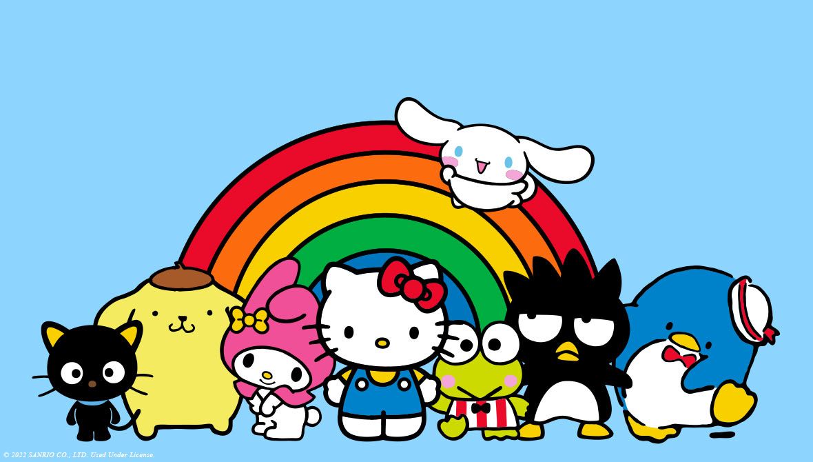 Sanrio Characters with rainbow