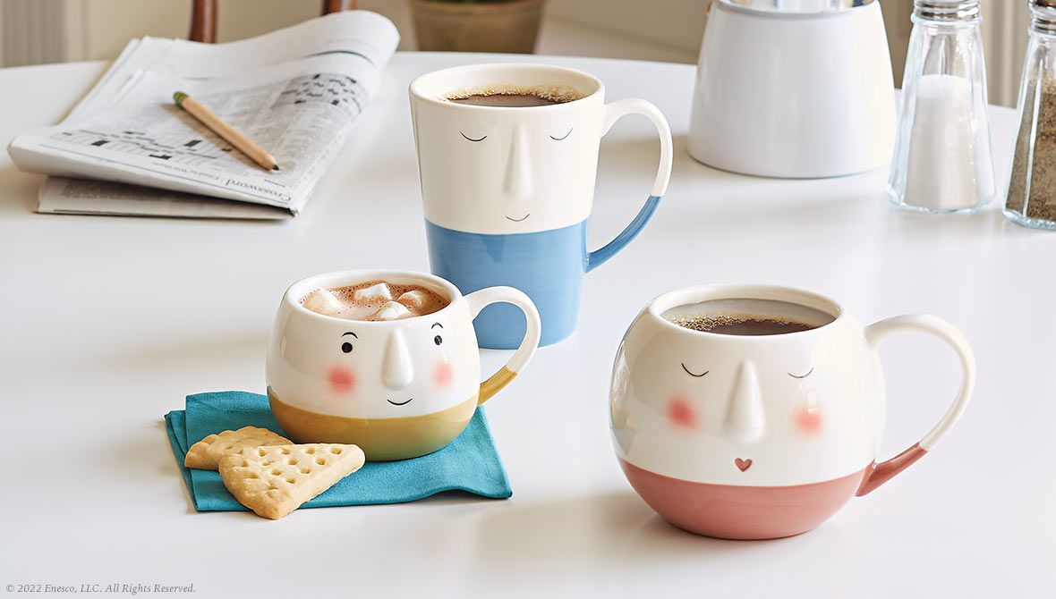 Mugs on a Table With Cookies