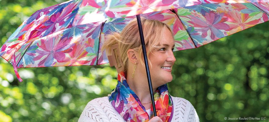woman with umbrella