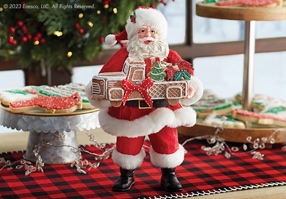 Santa Figurine with Cookie