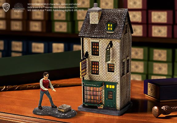 Harry Potter Figurine and Lit Building