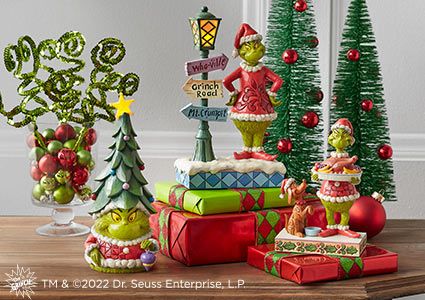 Grinch and Gnome Figurines