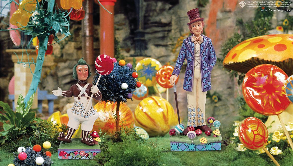 Jim Shore Willy Wonka and Oompa Loompa Figurines