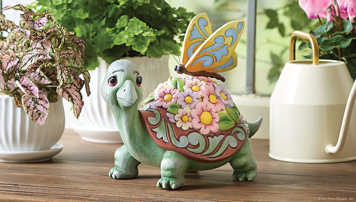 jim shore turtle figurine with butterfly