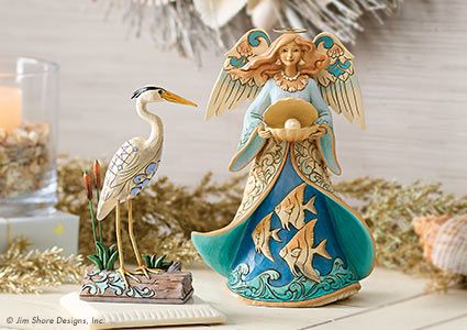 jim shore coast bird and angel figurine