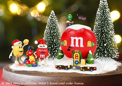 M&M's lit house