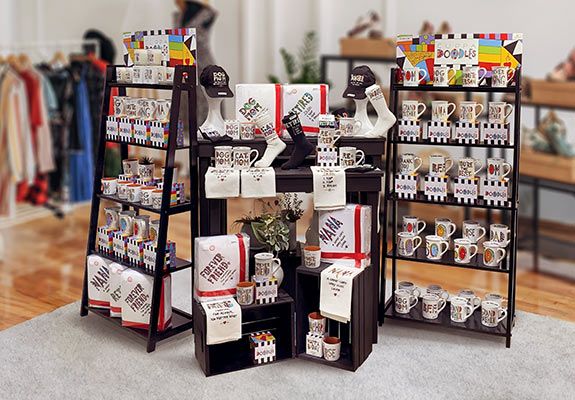 Cuppadoodles and display rack