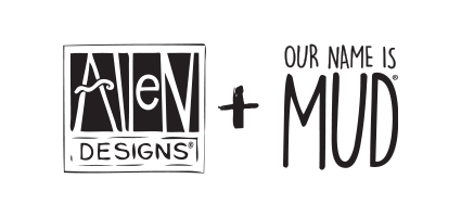 Our Name is Mud and Allen Designs Logo